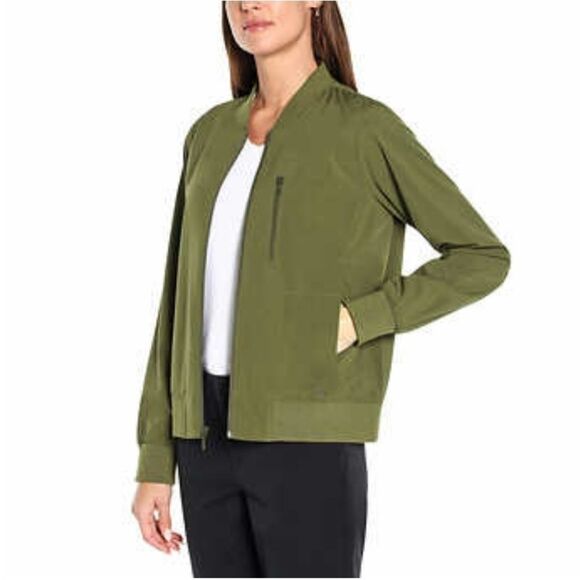 Banana Republic Women’s Full Zip Bomber Jacket in Olive Night Green, Size XXL - Picture 4 of 7
